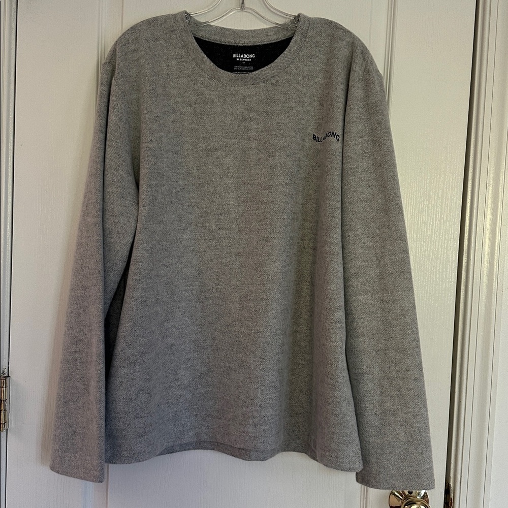 Billabong Sleepwear Heather Gray Lounge Top - Size L/G